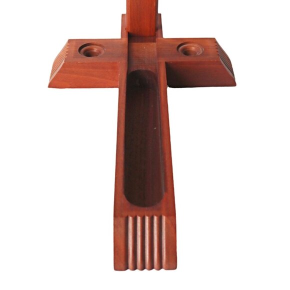 Vintage Wood Sick Call Crucifix Religion Catholic Catholicism - Picture 3 of 7